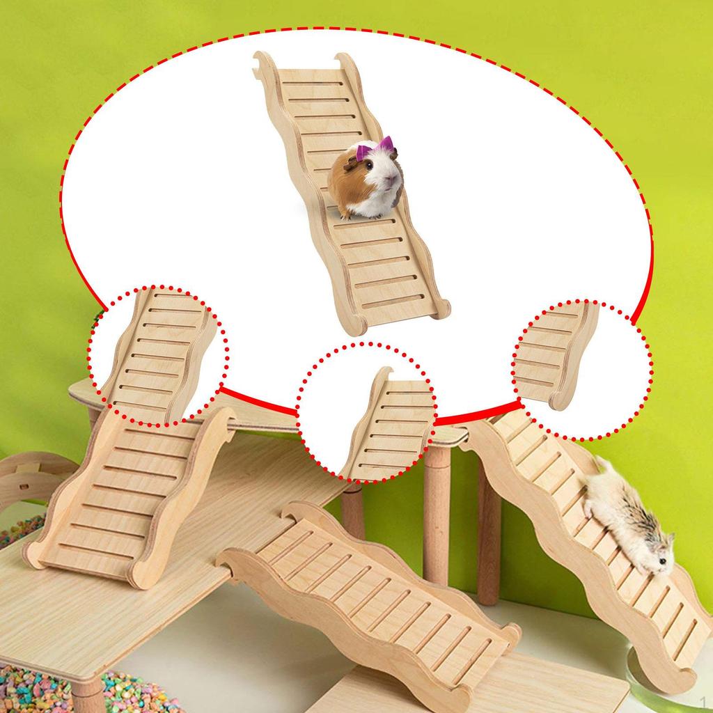 Dřevěný žebřík pro křečka Rampa do králíkárny Lezečka Trpasličí most,Žebříkový most,pro