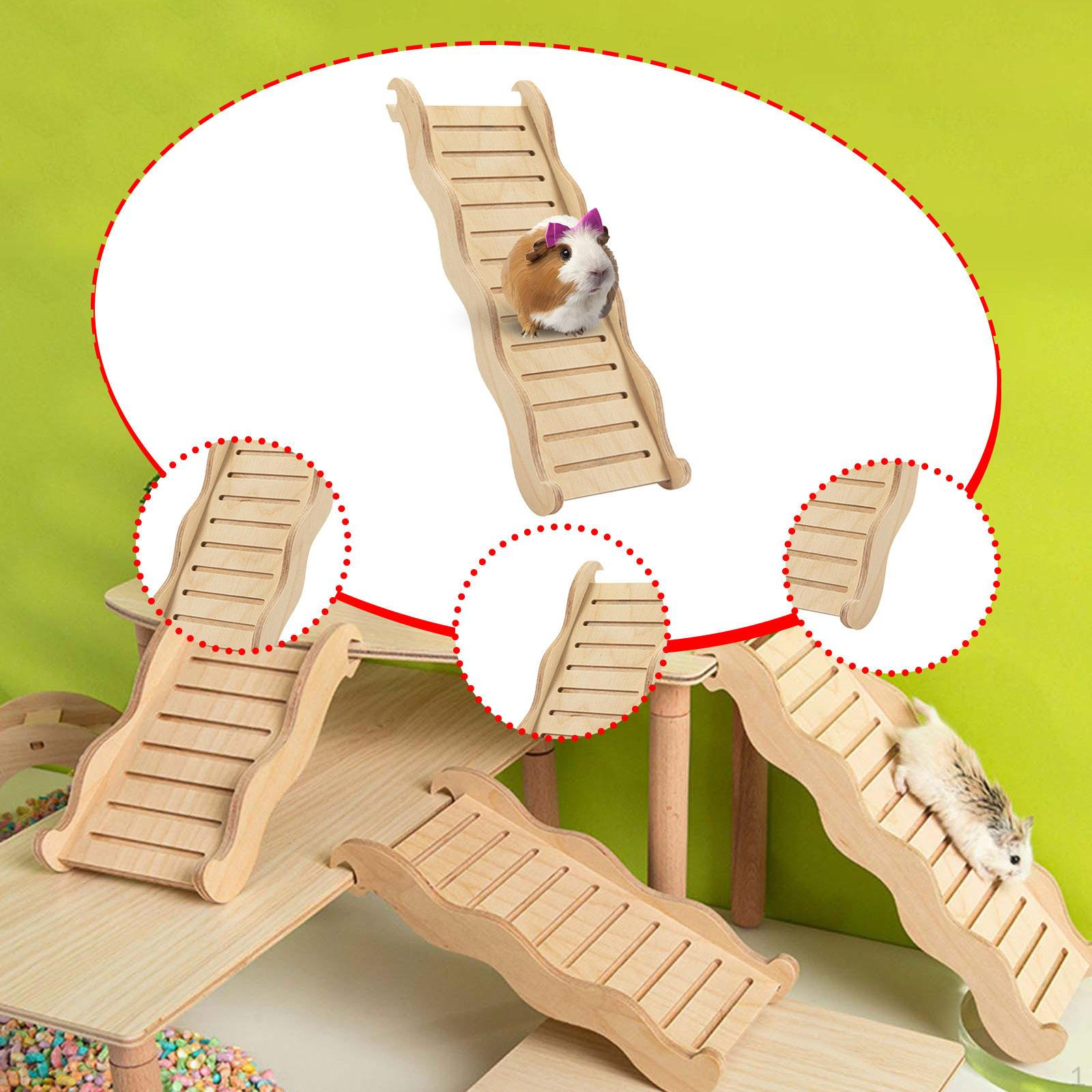 

Деревянная лесенка для хомяка, клетка для кролика, пандус, игрушка для скалолазания, карликовый мост, лесенка, мост, для L