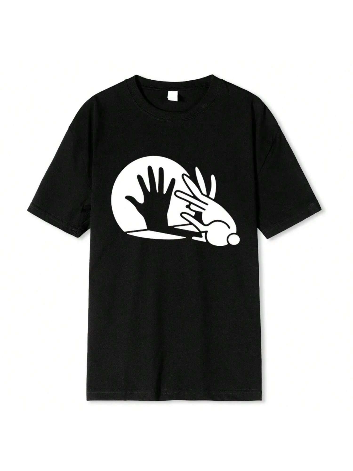 unisex Wounisex Funny Rabbit Shirt Animal Bunny Lover Shadow Play Pun Gift T-Shirt Tops Shirt Prevailing T Shirt S разноцветный