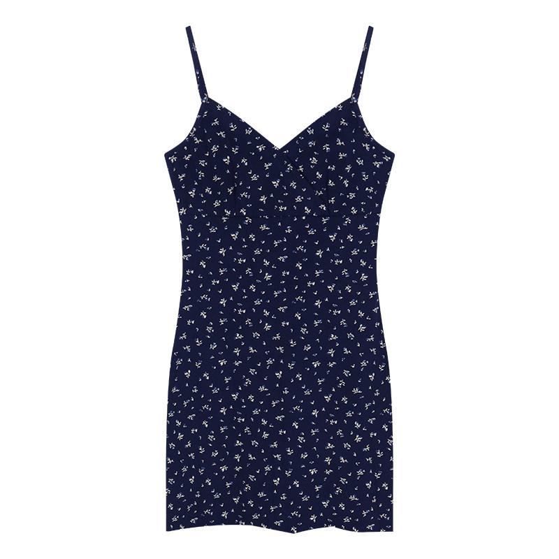 

Spicy Girl Floral V-Neck Spaghetti Strap Dress: Summer 2024 French Style, Waist-Cinched Slimming Long Skirt for Women S [Recommended 70-90 kg]