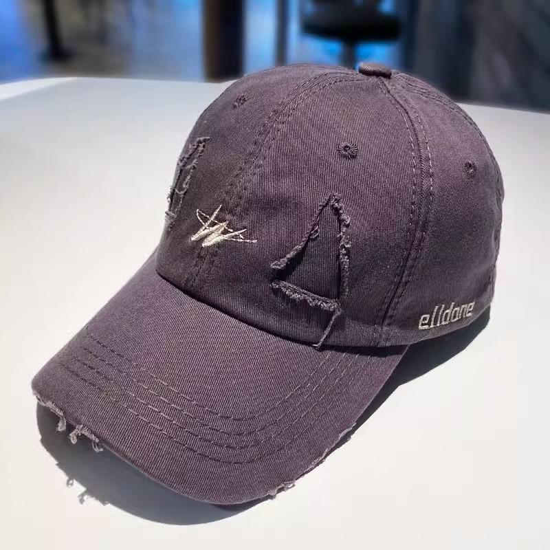 Japanese Retro Old Ripped Baseball Hat Women's Spring and Summer Casual Versatile Street Youth Baseball Hat Defense Hat