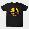 Men Black Print T-shirt Team Steve - Stranger Things No-Cut Transfer Paper Print Cotton Tshirt