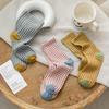 5 Pairs Women's Mid-tube Socks Sweet and Versatile Small Plaid Women's Pure Cotton Mid-waist Socks Japanese Retro Spring and Autumn Women's Socks