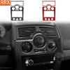 For Renault Megane II 2004-2008 Real Carbon Fiber Stickers Central AC Vent Control Panel Car Accessories Interior Decorative