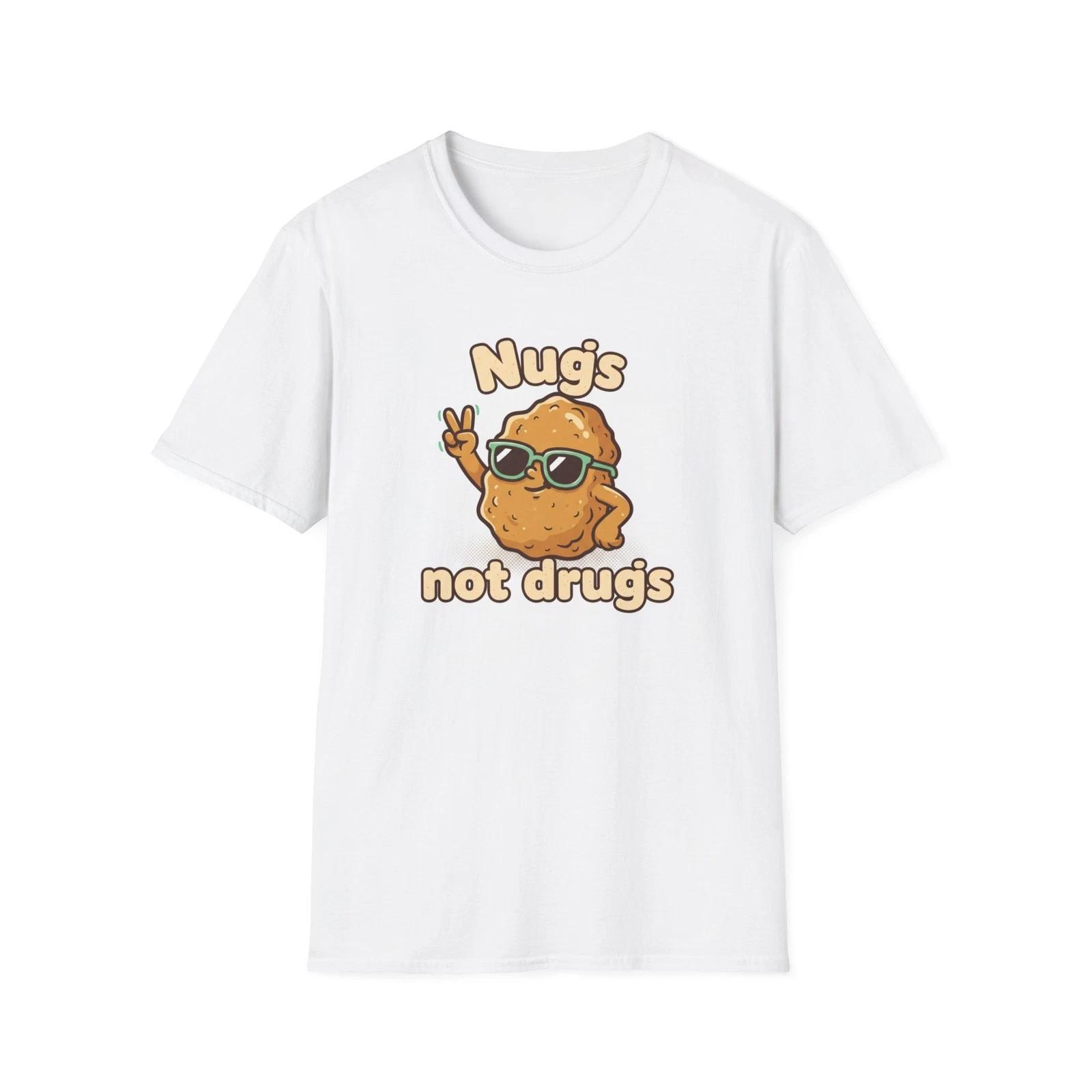 Nug s Not Drugs nug cartoon T shirt | funny chicken nugget design 3XL