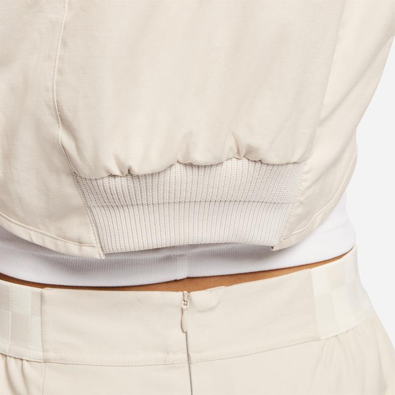 Nike Solid Color Short Zip-Up Casual Jacket Women Jackets Light-Brown FN2241-104