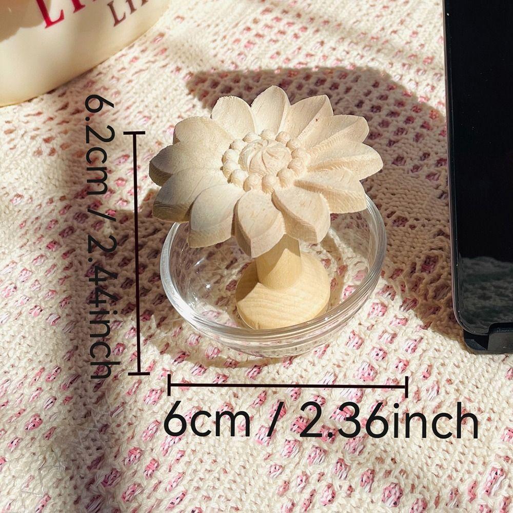 Refillable Wooden Daisy Essential Oil Diffuser DIY Essential Oils Containers  Home Decoration
