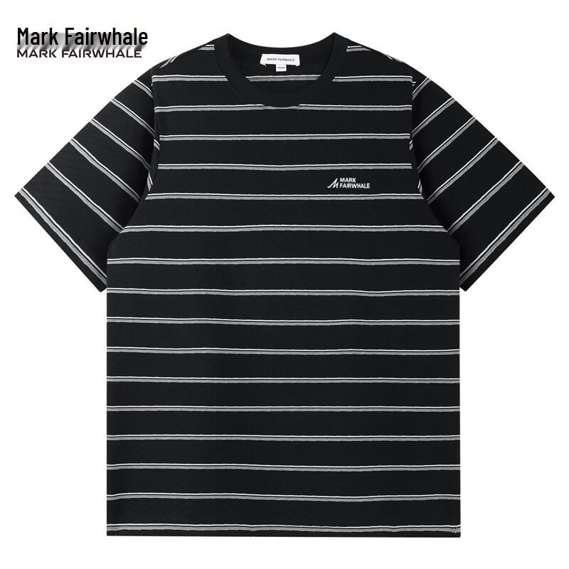 

MARK FAIRWHALE Men s Striped Ice Cotton Breathable T-Shirt 2XL (185)