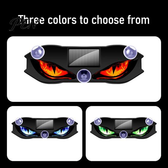 Car Atmosphere Light Solar Devil Eyes for Windshield, Window Warning Sign with Three Smart Modes, Enthusiast Styling Accessories LED Digital