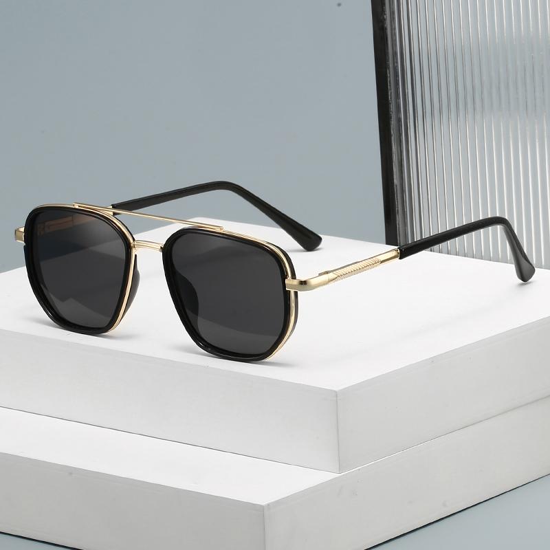 H6002 1pc PC Full-Rim Squared Frame for Women Korean Style Driving Europe and America Trend Retro Sunglasses