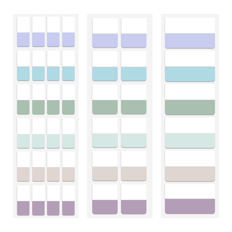 Morandi Fluorescent Sticky Notes: Colored Index Tabs and Bookmark Labels for Students