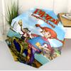 Pippi Longstocking Print Automatic Open Close Umbrella, Portable Foldable Umbrella, for Outdoor Commute Camping Trip, Ideal Birthday Gift