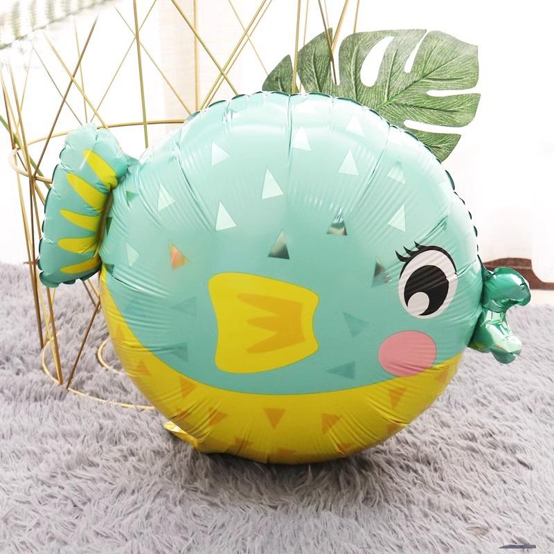 Ocean Animal Balloons, Baby Birthday Party Arrangement, Children'S Birthday Cartoon Living Room Print Special Shape