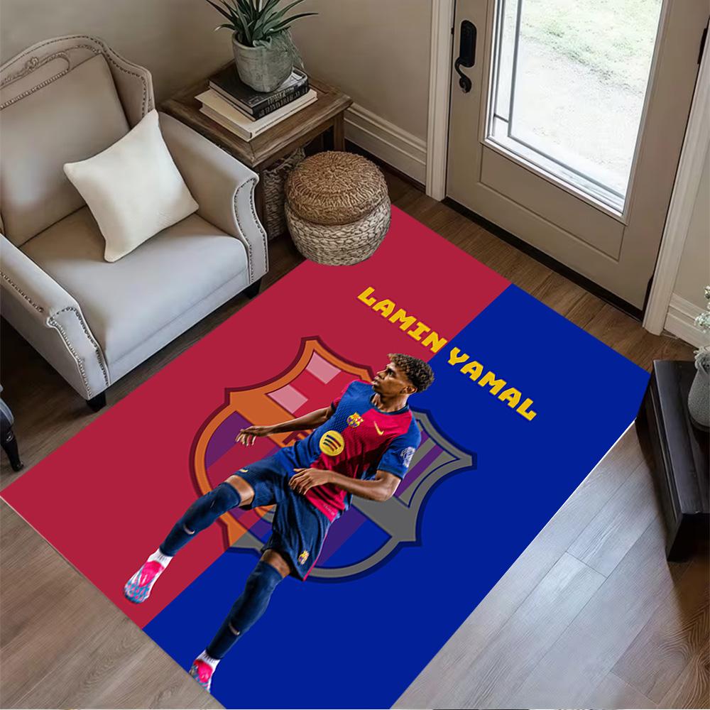 Yamal's Barcelona Debut Floor Mat Design for Study room Playrooms Dining Room Hallway Anti-slip Rug Office home decor Best for Christmas