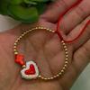 Women Bohemian Beaded Bracelet Colorful Heart Star Charms Adjustable Chain Daily Wear Vacation Holiday Gift Jewelry