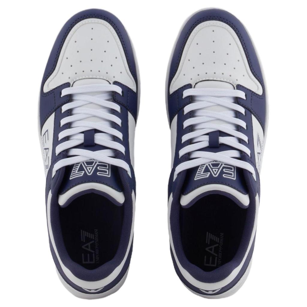 Emporio Armani EA7 Round Toe Lace-Up Low-Top Sneakers Unisex Sneakers Blue X8X189XK404U458