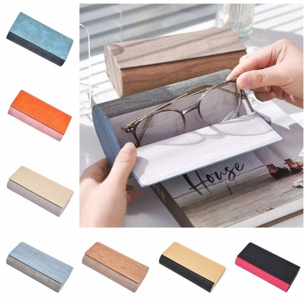 Scratch Resistant Double Layer Glasses Case PU Leather Sunglasses Storage Box Hard Glasses Case