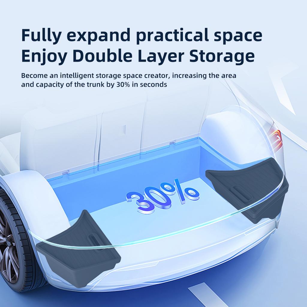 For Tesla Model 3 Highland 2026-2026 Car Rear Trunk Storage Box Interior Accessories Left And Right Side Organizer Storage Box