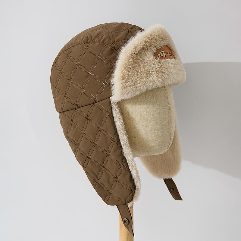 Autumn and Winter Windproof Velvet Men's and Women's Thermal Sleeves, Cycling Caps, Ear Protectors, Cold Protection, Thickened Pilot Hats