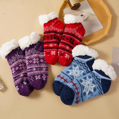 Damen Verdicken Winter Warm Rutschfeste Bodensocken Schnee Schlaf Teppich Hausschuhe Socken