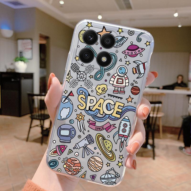 For Honor 70 Lite 5G Case Silicone Soft Clear TPU Coque for Honor X8a X8b X8c X8 5G X6 Phone Cover Print Shell Protection Women