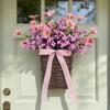 2026 Spring and Summer Simulation Berry Wind Chimes Flower Basket Wreath Home Farmhouse Door Hanging Ornament