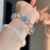 Wristband Crystal Beads Bracelet Hand Jewelry Vintage Beaded Bracelet Clear Crystal Bracelet  Gift