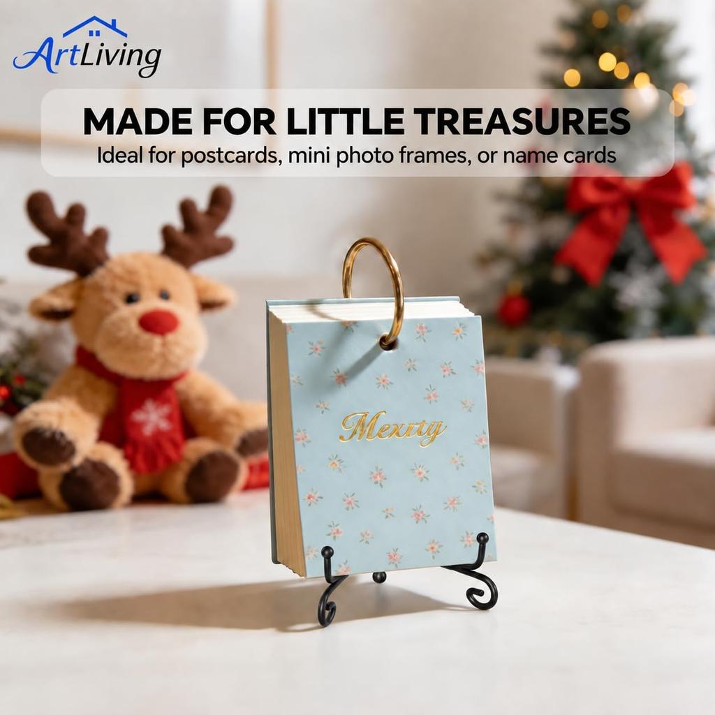 Artliving Plate Stands for Display, 4 Inch Black Iron Easel Plate Display Photo Holder Stand, Displays Picture Frames, Decorative Plates