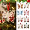 Kerstfeest Hangdecoratie Vlinder Contant Geld Cadeau Ornament, Kerst Geldhouder met Cadeaus voor Familie Vrienden Feestelijke Print, Acryl Boomhanger