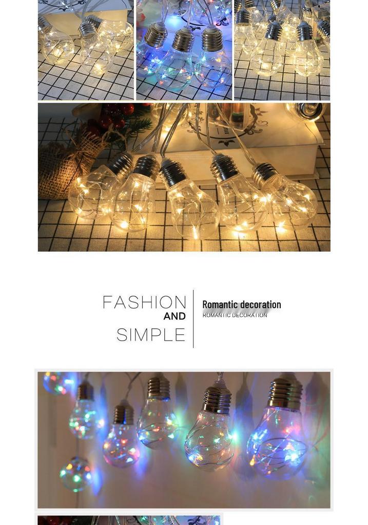 Solar LED String Lights - Copper Wire, Colorful Decorative Bulbs for Garden & Courtyard