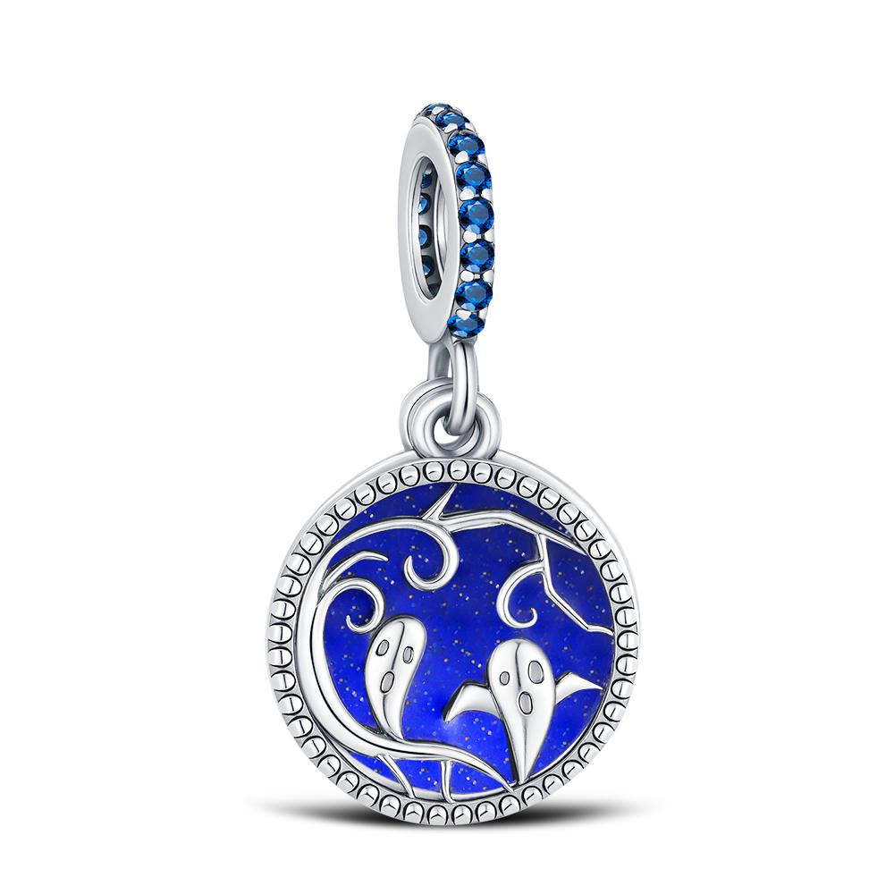925 Silver Halloween Charm Ghost Pumpkin Charms Jewelry Making For Women Men DIY Bracelet Halloween Party Jewelry Gift