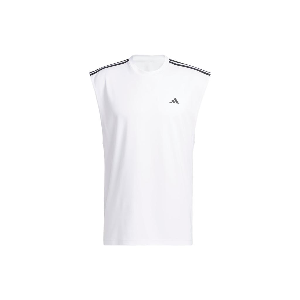 adidas Tanktops Herren Weiß Rundhalsausschnitt Moderate Gerade Passform IC2468