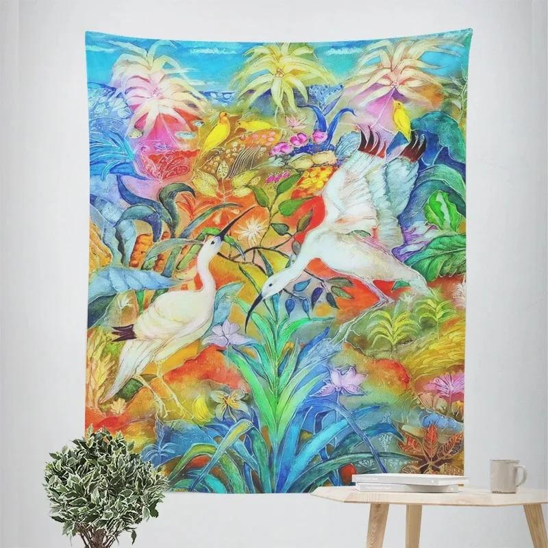 

Украшение стен для дома Гобелен с рисунком фруктов и цветов Подвесная ткань для офиса Гостиная Гобелен 100x75cm