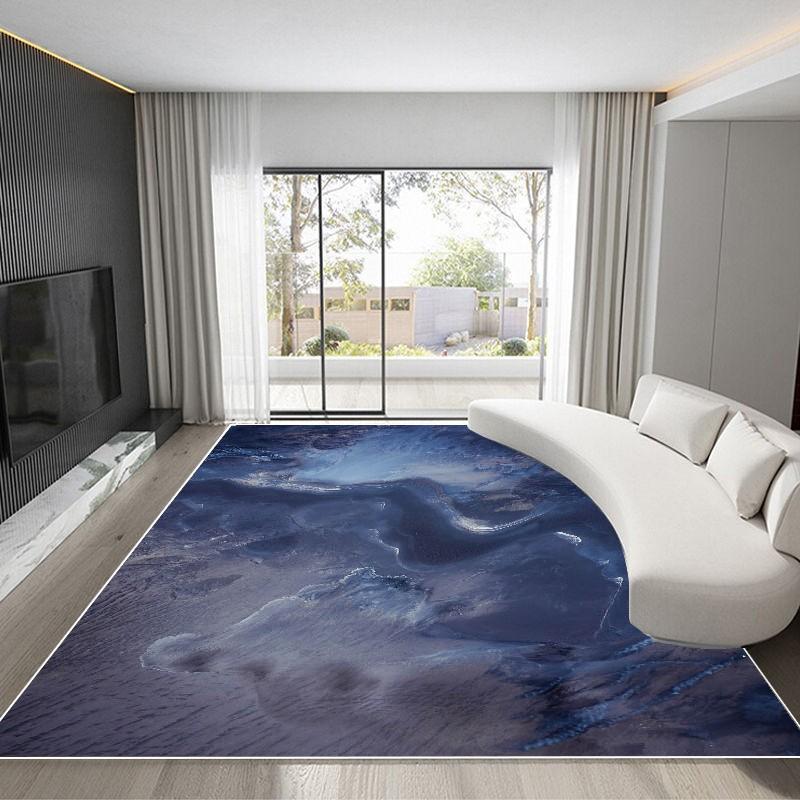 Luxury Marble Carpets for Living Room Gold Home Decor Washable Floor Mat Tapis
