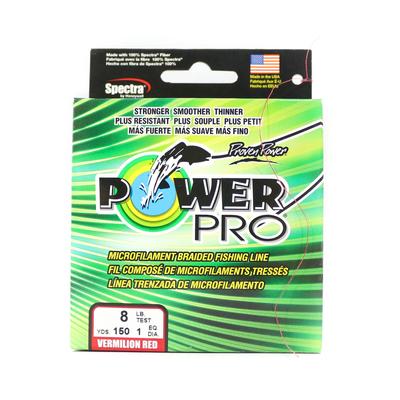 POWER PRO Braided Spectra Line 8lb by 150yds Red (4588)