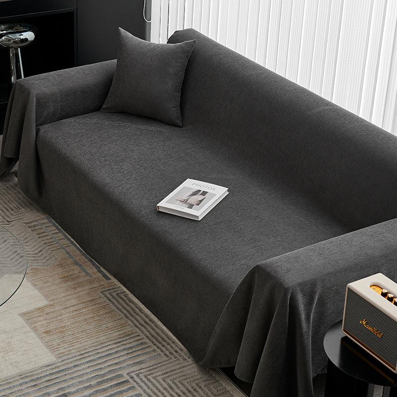 Solid Color High-Grade Rock Sofa Towel Chenille Anti-Scratching Sofa Cover All-Inclusive Universal Cover Non-Slip Mat Cover Cloth