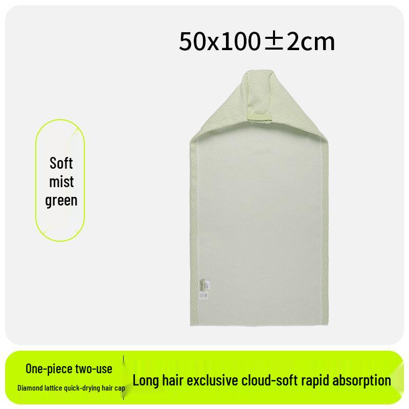 

2026 Women s Rhombus Pattern Quick-Dry Hair Towel Cap - Dual-Use, Absorbent & Enlarged 50x100±2cm
