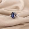 Blue Sapphire Gemstone 925 Sterling Silver Handmade Jewelry Partywear Ring, September Birthstone Jewelry, Anniversary Gift For Her RR-74-3