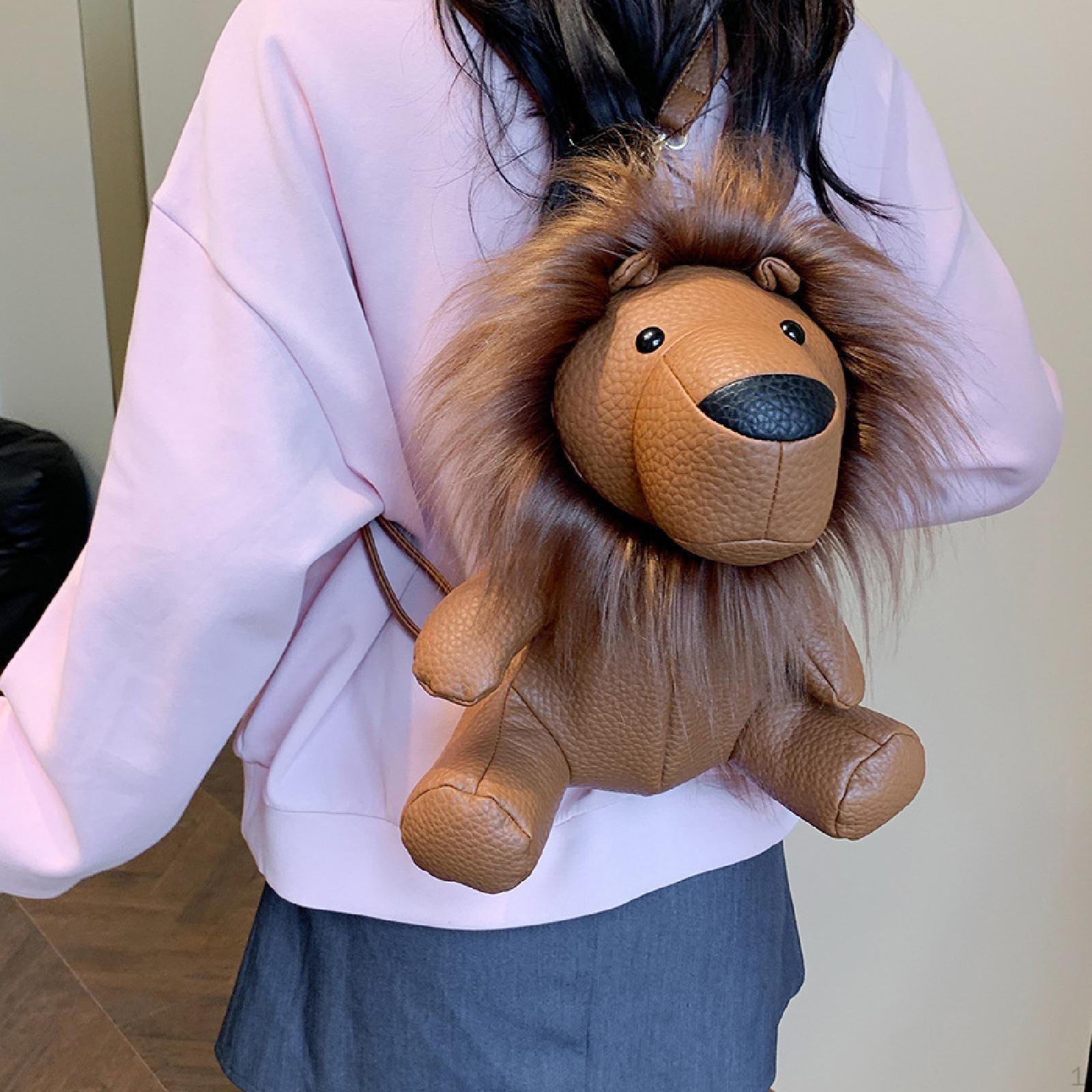 

Кожаный рюкзак, очаровательный мягкий рюкзак для женщин, детей, взрослых, любителей домашних животных, подарки коричневый