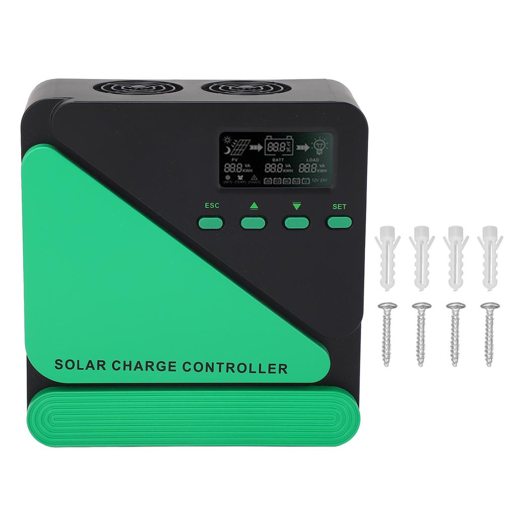 MPPT Solarladeregler 12V 24V Auto Solarpaneelregler mit Hintergrundbeleuchtung LCD-Anzeige Doppel