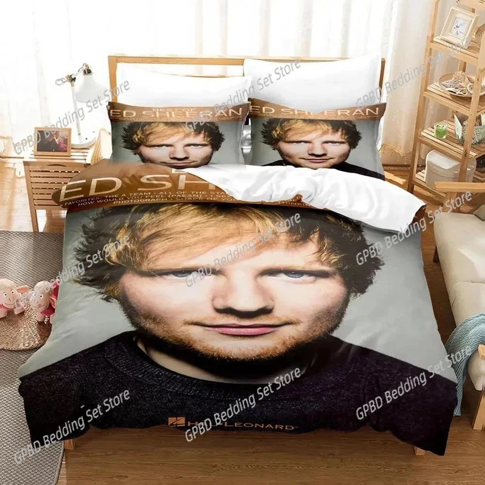 

Singer Ed Sheran MBE Beding Set For Bedrom Soft Modern Bedspreads Comefortable Children Kids Soft Duvet Cover Comfortable Quilt Cover And Pilowcase 100*200cm Single