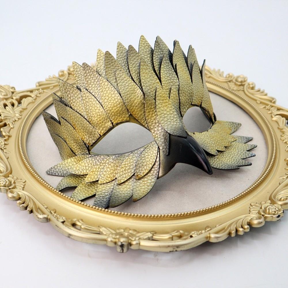 Colorful Feather Half Face Mask Realistic Costume Party Mask Christmas Party