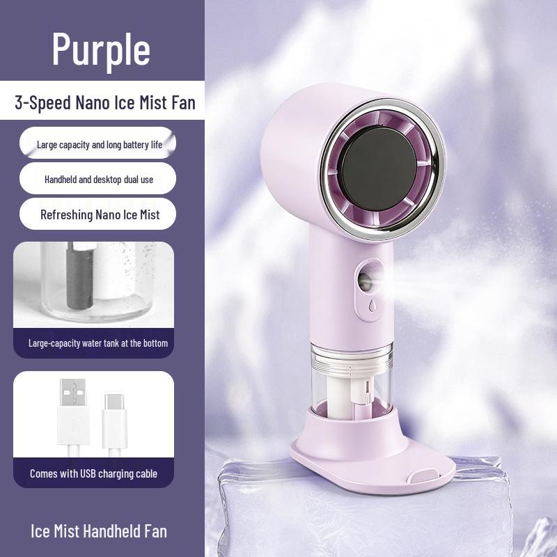 

Portable High-Speed USB Rechargeable Handheld Fan with Humidifier 156x86x59mm