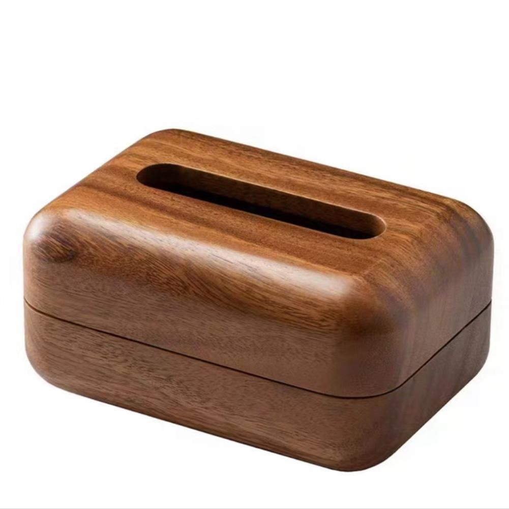 Desk Decor Walnut Tissue Box Versatile Tissue Box For Home Home Decor Solid Walnut Construction Natural Wood Grain