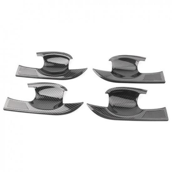 Carbon Fiber Door Handle Bowl Cover Trim For Mitsubishi Eclipse Cross 2018-2022