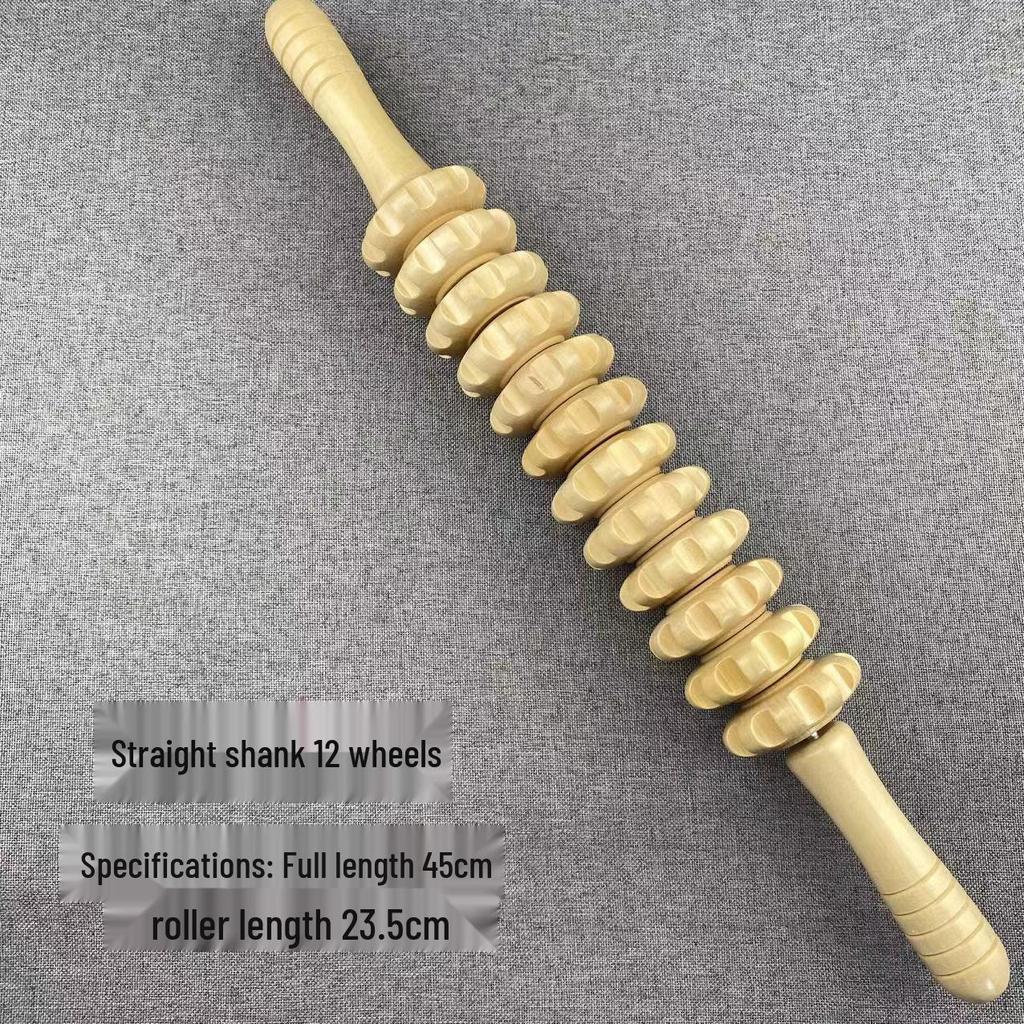 Wooden Muscle Relaxation Roller Stick for Slimming Legs & Cervical Spine