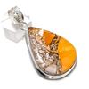 Natural Brecciated Mookaite 925 Sterling Silver Jewelry Pendant 2.25" ETC-14358