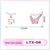 Glitter Tattoo Stickers: Colorful, Removable Face Art for Party Makeup