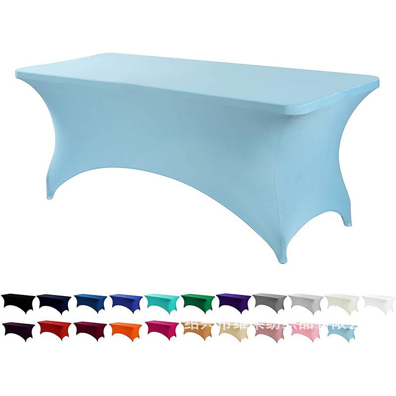Stretch Spandex Table Cover for Rectangular Tables, Elastic Fitted Tablecloth, Wrinkle Resistant Table Cloth for Parties,Wedding