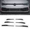 Für Volkswagen Golf 8 MK8 TSI TDI 2020-2023 Frontstoßstange Kühlergrill Zierleisten Aufkleber Karosserie-Kits ABS Hochglanz Schwarz Leiste Dekorativ